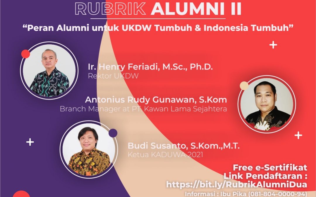 Peran Alumni untuk UKDW Tumbuh & Indonesia Tumbuh